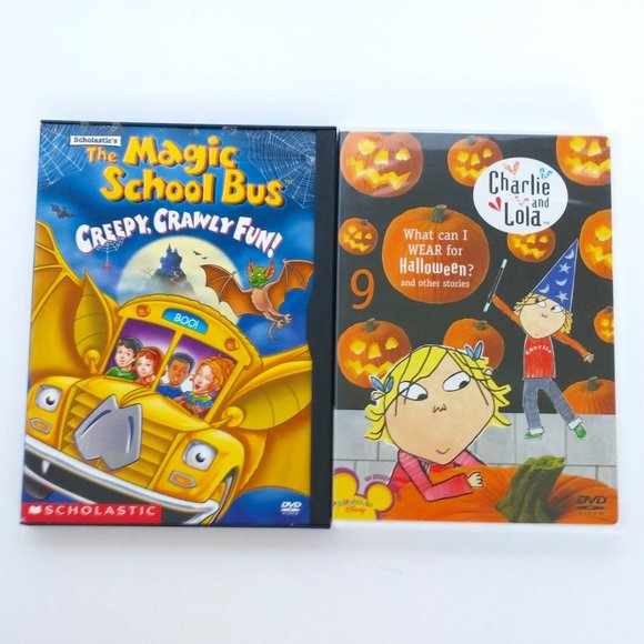 Magic School Bus Creepy Crawly Fun DVD, Charlie and Lola Halloween DVDs - Picture 1 of 5